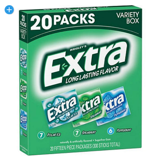 Extra Mint Sugar Free Chewing Gum Bulk Variety Pack (15 pc., 20 pk.)