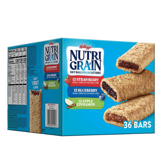 Kellogg's Nutri-Grain Bars Variety Pack (1.3 oz., 36 pk.)