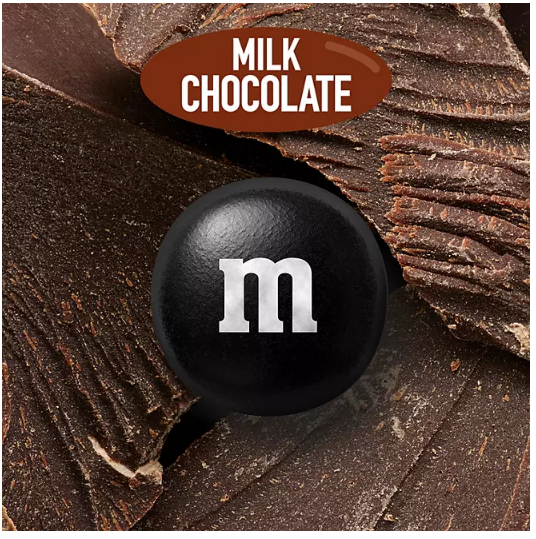 M&M’S Milk Chocolate Black Bulk Candy in Resealable Pack (3.5 lbs.)