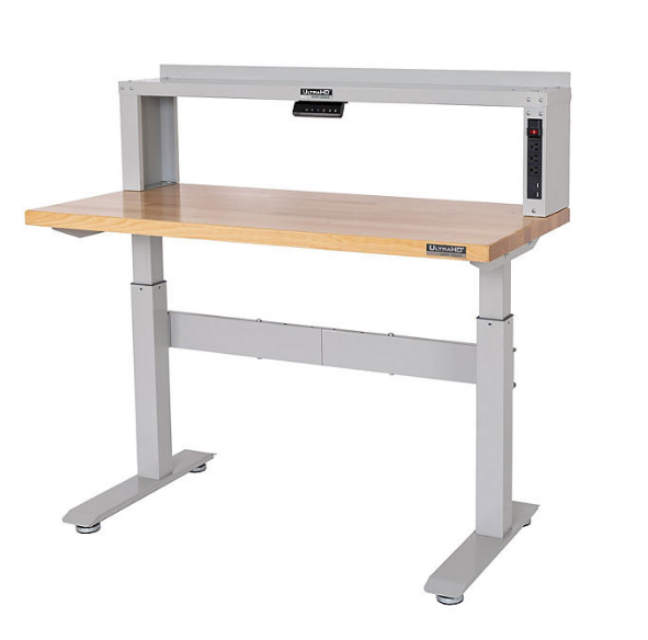 Seville Classics UltraHD Electric Workbench, 48” W x 24” D x 40” to 54” H