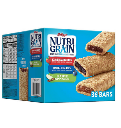 Kellogg's Nutri-Grain Bars Variety Pack (1.3 oz., 36 pk.)