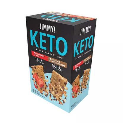 JiMMY! Keto Protein Bars Variety Pack, Strawberry and Chocolate (14 pk.)