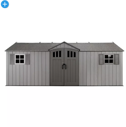 Lifetime 20' x 8' Outdoor Storage Shed (Dual Entry)