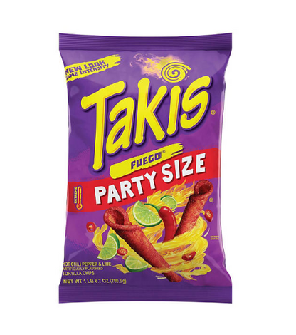 Takis Fuego Rolled Tortilla Chips Party Size Bag (24.7 oz.)