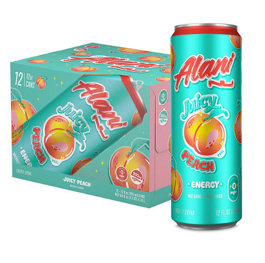 Alani Nu Energy Drink Juicy Peach (12 fl. oz, 12 pk.)