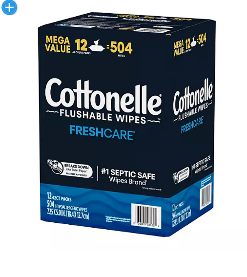 Cottonelle Flushable Wet Wipes, 12 Flip-Top Packs (42 wipes/pk., 12 pk.)