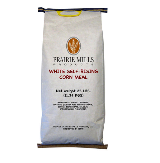 Prairie Mills White Self-Rising Corn Meal (25 lbs.)