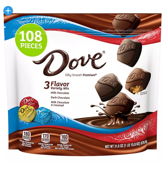 Dove Promises Assorted Milk & Dark Chocolate Candy (31 oz., 108 ct.)