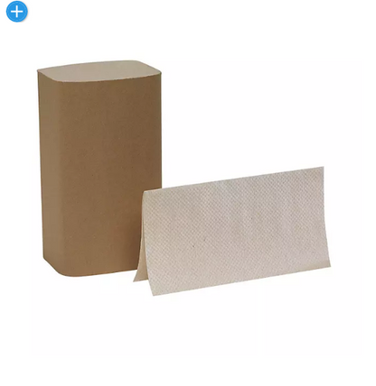 Marathon Singlefold Paper Towels, 1-Ply, 9 1/4" x 10 1/4", Brown (250 towels/pk., 16 pks.)