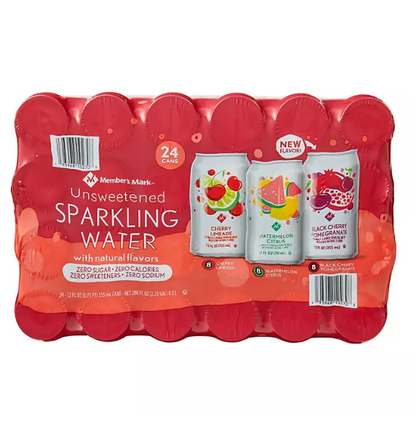 Member's Mark Unsweetened Sparkling Water Variety Pack (12 fl. oz. 24 pk.)