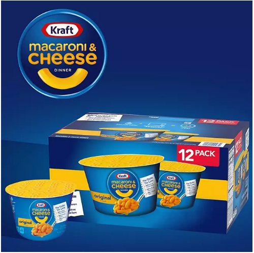 Kraft Original Macaroni and Cheese Easy Microwavable Dinner (12 pk.)