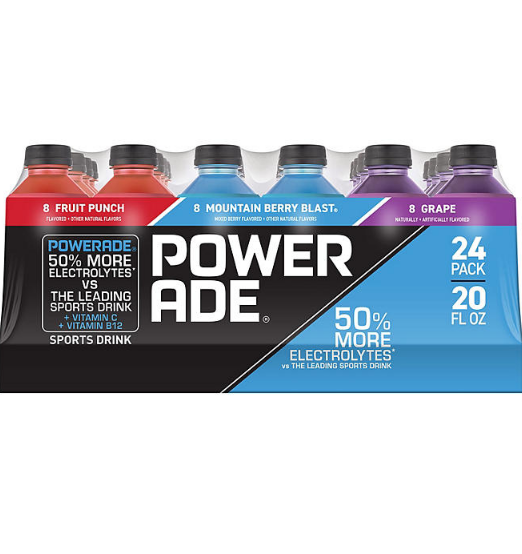 Powerade Sports Drink Variety Pack (20 fl. oz., 24 pk.)