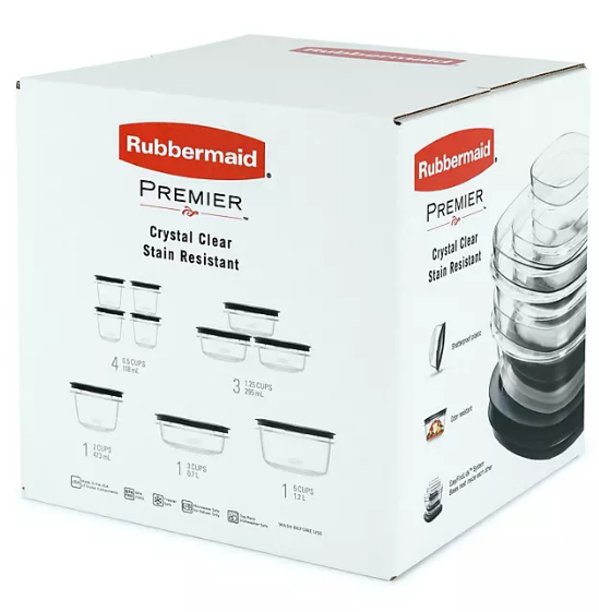 Rubbermaid Premier Easy Find Lids Food Storage Containers, 20-Piece Set