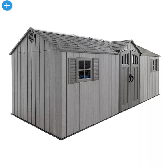 Lifetime 20' x 8' Outdoor Storage Shed (Dual Entry)