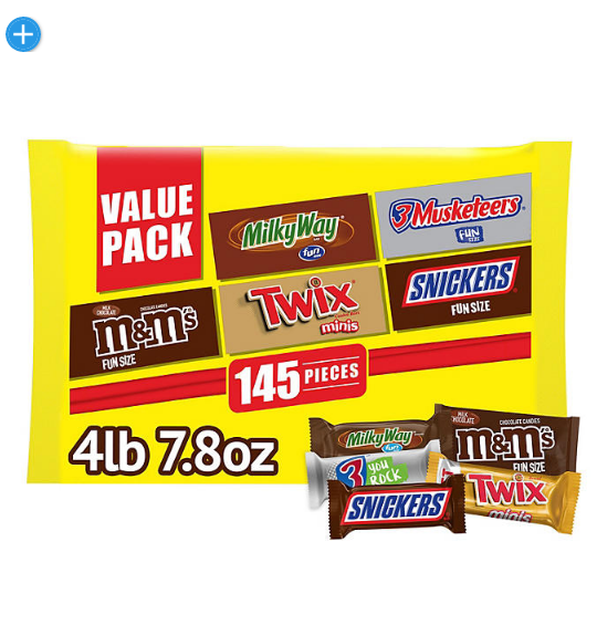 M&M's, Twix, Snickers & More Bulk Assorted Variety Pack (71.8 oz., 145 ct.)