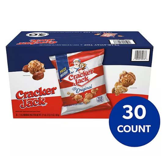 Cracker Jack Original Caramel Coated Popcorn and Peanuts (1.25 oz., 30 pk.)