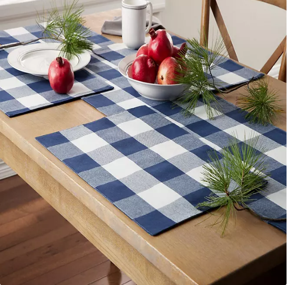 Sur La Table Table Runner and 4 Placemats Set (Assorted Colors)