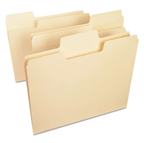 Smead 1/3 Cut Assorted Positions SuperTab Heavyweight File Folders, Manila (Letter, 50ct.)