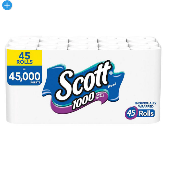 Scott 1000 Limited Edition Bath Tissue (1,000 sheets/roll, 45 toilet paper rolls)