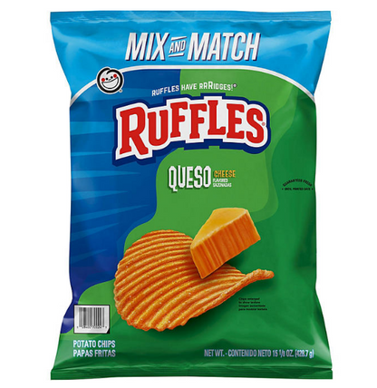 Ruffles Potato Chips Queso Cheese (15.125 oz.)(2 pk)