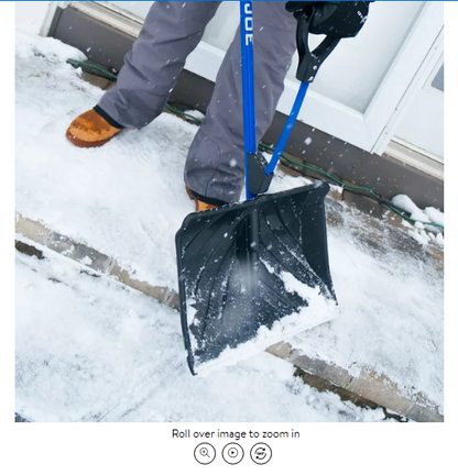 Snow Joe Shovelution Strain-Reducing Snow Shovel, 18-in Poly Blade