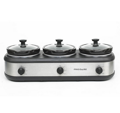 Frigidaire Stainless Steel Triple Slow Cooker (3 x 2.5 Quarts)