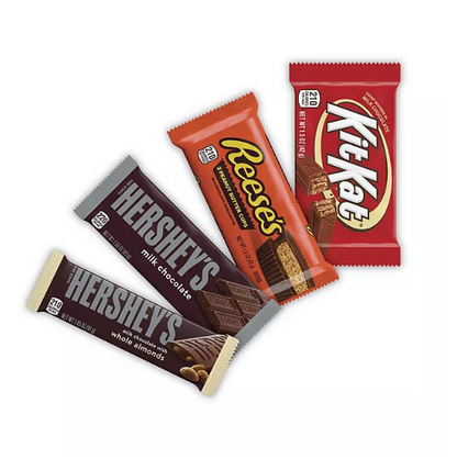 Hershey's, Kit Kat and Reese's Assorted Milk Chocolate Full Size, Fundraise, Individually Wrapped Candy Bars Bulk Variety Pack (45 oz., 30 ct.)