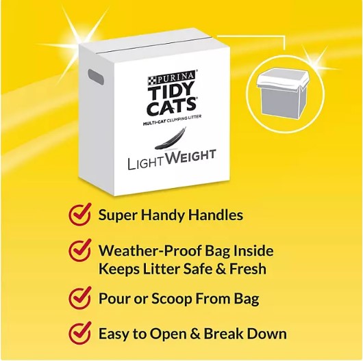 Purina Tidy Cats Light Weight Multi-Cat Clumping Cat Litter (19.5 lbs.)