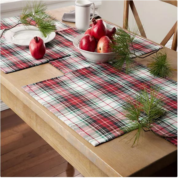 Sur La Table Table Runner and 4 Placemats Set (Assorted Colors)