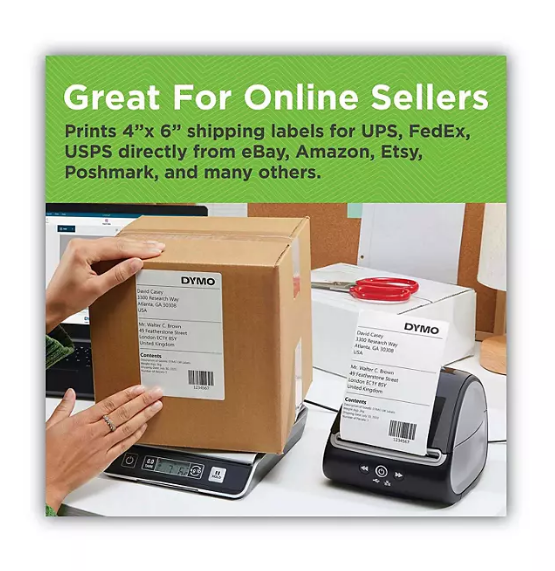 LabelWriter 5XL Series Label Printer, 53 Labels/min Print Speed, 5.5 x 7 x 7.38