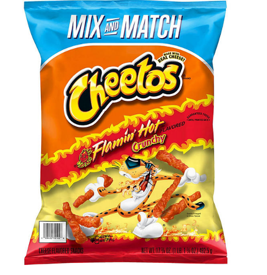 Cheetos Crunchy Cheese Flavored Snacks, Flamin Hot Flavored (17.37 oz.)(2 PK)