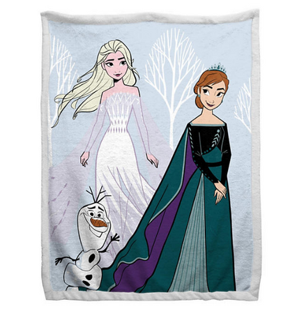 Disney's Frozen 2 Magical Friends 70" x 90" Sherpa Back Blanket