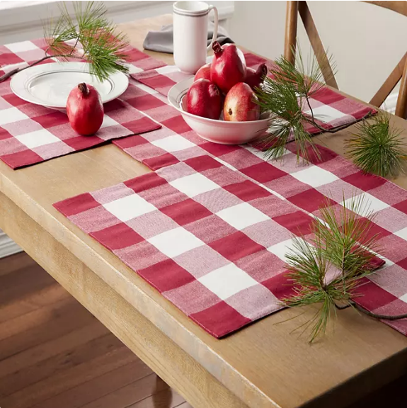 Sur La Table Table Runner and 4 Placemats Set (Assorted Colors)