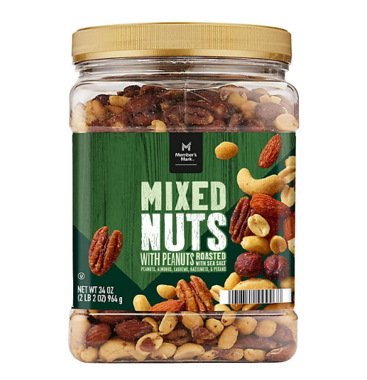 Member's Mark Roasted and Salted Mixed Nuts with Peanuts (34 oz.)