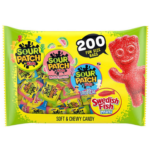 SOUR PATCH KIDS & SWEDISH FISH Candy Variety Pack (200 pk.)