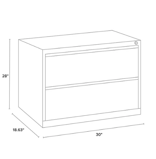 Hirsh 30" Wide 2-Drawer Lateral File Cabinet (Assorted Colors & Sizes)