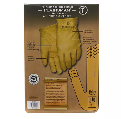 Plainsman Tan Leather Gloves - 2 Pairs