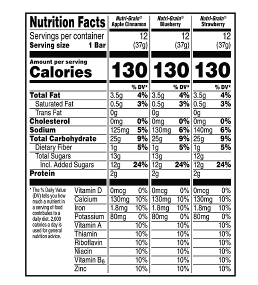 Kellogg's Nutri-Grain Bars Variety Pack (1.3 oz., 36 pk.)