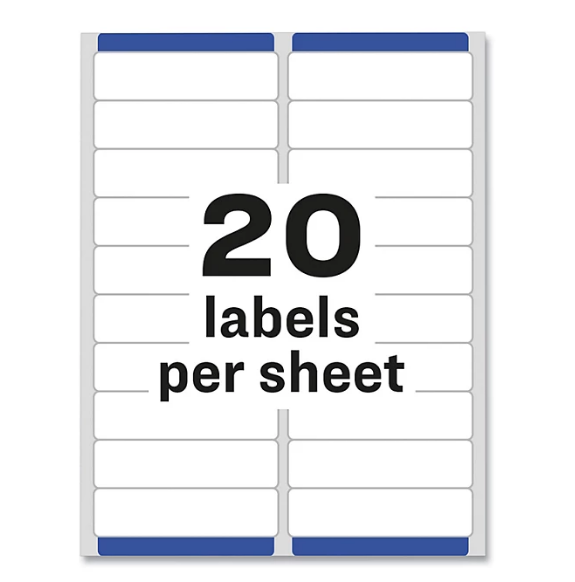 Avery Easy Peel Address Labels w/ Sure Feed Technology, Laser Printers, White, 100 Sheets/Box