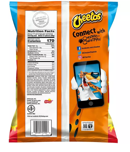 Cheetos Crunchy Cheese Flavored Snacks, Flamin Hot Flavored (17.37 oz.)(2 PK)