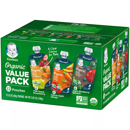 Gerber Organic 2nd Foods Variety Pack (3.5 oz., 12 ct.)