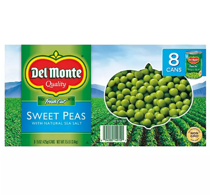 Del Monte Fresh Cut Sweet Peas (15 oz., 8 pk.)