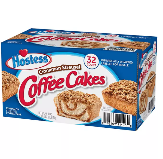 Hostess Cinnamon Streusel Coffee Cake (1.44 oz, 32 pk.)