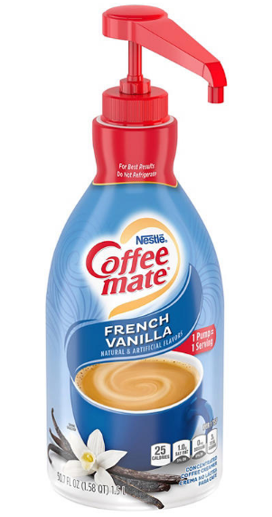 Nestle Coffee mate Liquid Creamer Pump, French Vanilla (1.5 L)