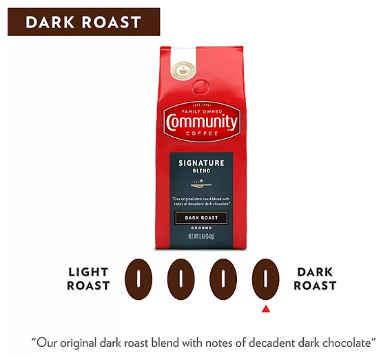 Community Coffee Ground Dark Roast, Signature Blend (46 oz.)