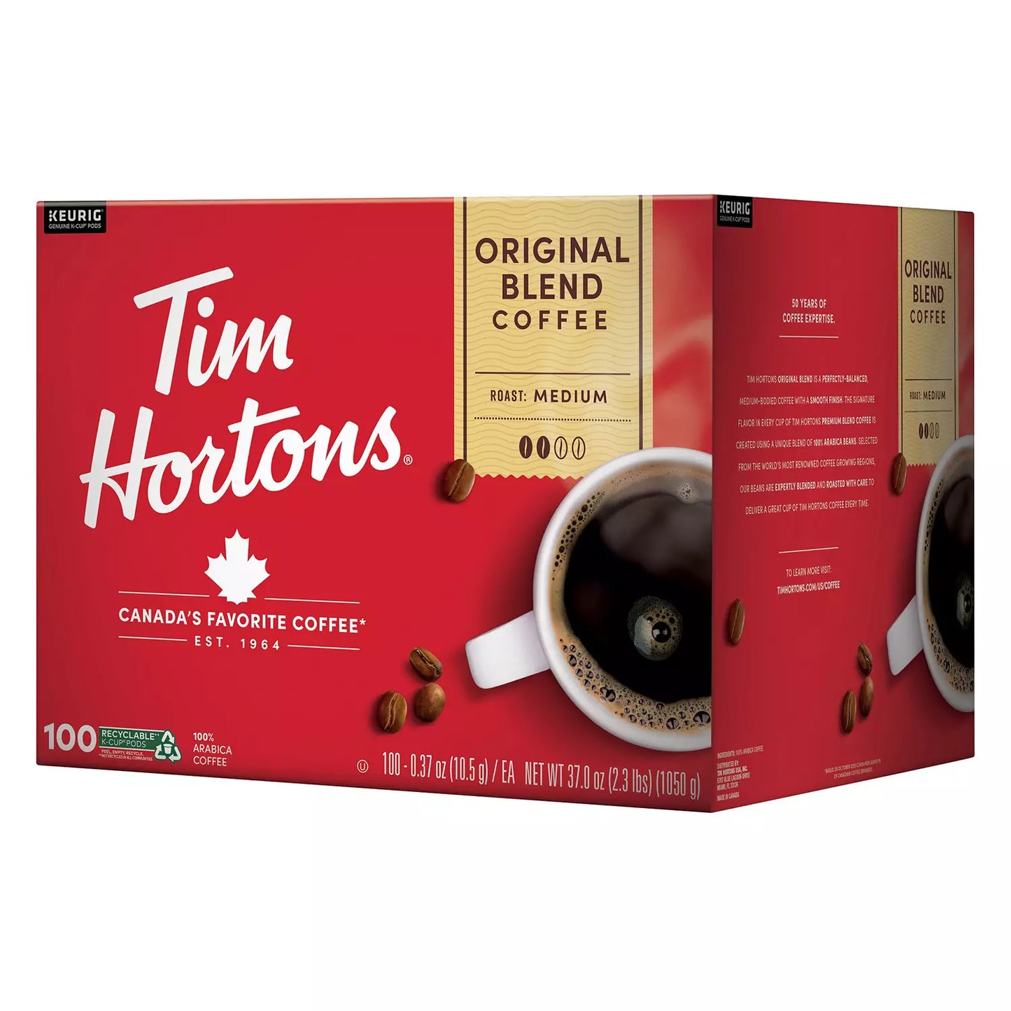 Tim Hortons Original Blend Premium Coffee (100 ct.)