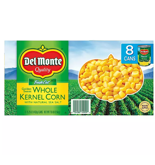 Del Monte Golden Sweet Whole Kernel Corn (15.25 oz., 8 pk.)