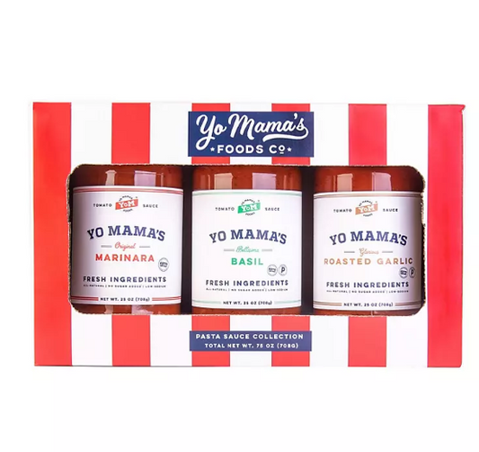 Yo Mama's Foods Low-Carb Italian Pasta Sauce Gift Box (25 oz., 3 pk.)