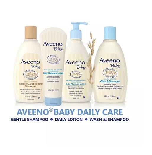 Aveeno Baby Daily Moisture Lotion, 24hr Protection (18 fl. oz., 2 pk.)