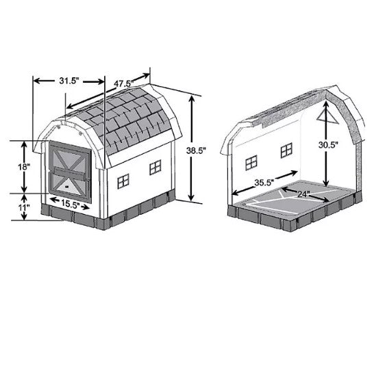 ASL Solutions Grey Insulated Dog Palace & Bed Combo